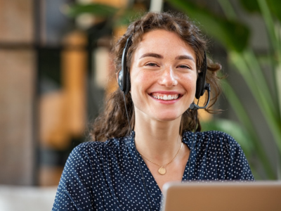 Customer service agent providing support for cement customers